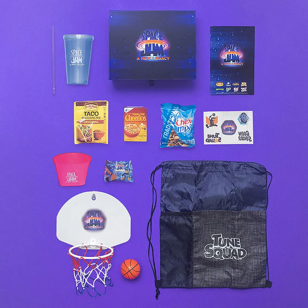 Space Jam sample box components